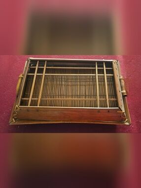 Vintage bamboo serving tray